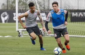 Mateus Vital no treino preparatrio para o jogo contra o Paran