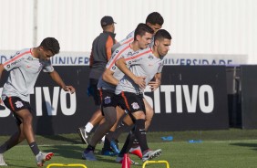 Jogadores treinaram treinaram forte nessa tera-feira.