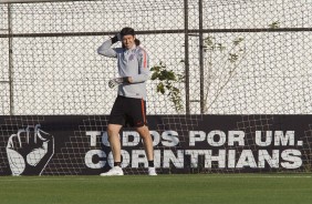 Cássio se preparando para duelo contra o Atlético-MG