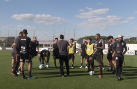 Treino visando o duelo contra o Atlético-MG neste sábado