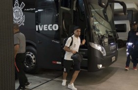 Gabriel antes do jogo contra o Atltico Mineiro, na Arena Corinthians