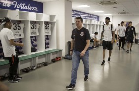 Osmar Loss chegando ao vestiário do Castelão antes do duelo contra o Ceará