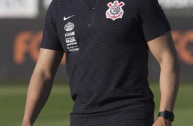 Novo técnico do Timão conversou com os jogadores durante o treino