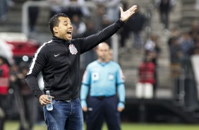 Jair Ventura em sua primeira vitria no comando do Corinthians