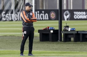 Jair Ventura comandou o treino de reapresentação do elenco no CT nesta segunda-feira