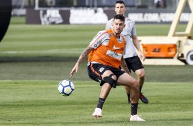 Pedro Henrique no treino desta segunda-feira no CT Joaquim Grava