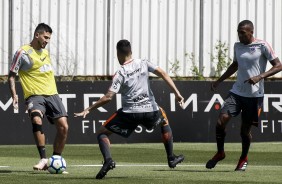 Corinthians treinou nesta manhã no CT Joaquim Grava