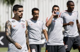 Fagner, Jadson, Gabriel e Marllon no treino desta manhã no CT