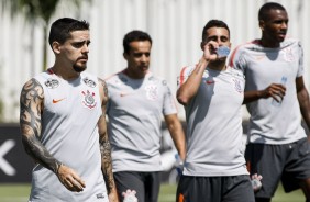 Fagner, Jadson, Gabriel e Marllon no treino desta manh no CT