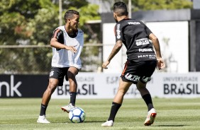 A jovem promessa, Pedrinho, no treino de hoje no CT