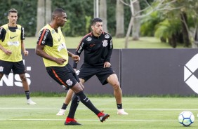 Marllon e Ralf no treinamento desta manhã no CT