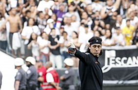 Goleiro Cssio durante treino aberto na Arena Corinthians; 38 mil pessoas acompanharam a atividade