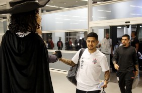 Sergio Díaz chega à Arena Corinthians para semifinal contra o Flamengo