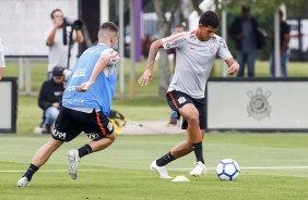 Matheus Vital também esteve presente no treinamento desta tarde no CT