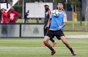 Pedro Henrique durante último treino antes do jogo contra o América-MG