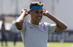Pedrinho no treinamento desta terça-feira no CT