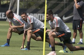 Roger, Thiaguinho e Pedro Henrique no CT Joaquim Grava