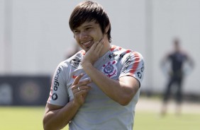 Romero no treino desta terça-feira no CT