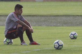 Sergio Daz durante treino de reapresentao no CT