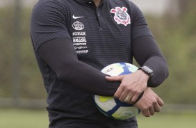 Jair Ventura durante último treino do Corinthians antes do jogo contra o Cruzeiro