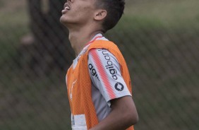 Pedrinho durante último treino antes do jogo contra o Cruzeiro, pela Copa do Brasil