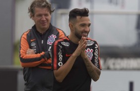 Clayson no treino deste sbado