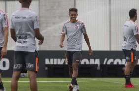 Jogadores em atividade no treino desta quarta-feira antes de enfrentar o Botafogo