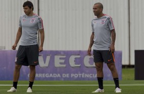 Jogadores em atividade no treino desta quarta-feira antes de enfrentar o Botafogo