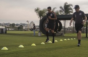 Jadson no treino do Corinthians