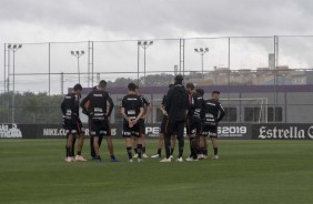 Jogadores realizam treinamentos no treino desta tarde