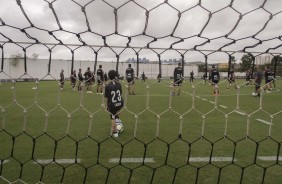 Jogadores realizam treinamentos no treino desta tarde