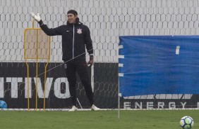 Cssio durante treino desta segunda-feira, no CT Joaquim Grava; foco no Atltico-PR