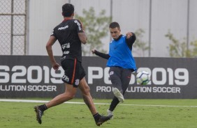 O jovem Rodrigo Figueiredo em treino preparatório para duelo contra o Atlético-PR