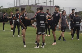 Jogadores fizeram o último treino antes de enfrentarem a Chapecoense, pelo Brasileirão