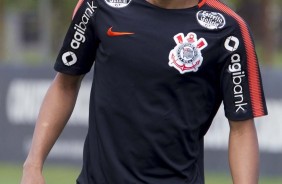 Pedrinho era todo sorrisos no treino de hoje no CT