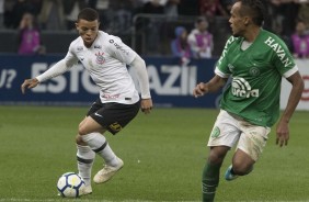 Bilu em sua estreia com a camisa do profissional, na Arena Corinthians, diante a Chapecoense