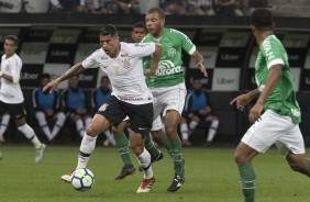 Volante Ralf atuando contra a Chapecoense, pelo Brasileiro 2018, no ltimo jogo na Arena Corinthian