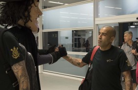 Sheik chega à Arena Corinthians para seu último jogo no estádio antes de se aposentar