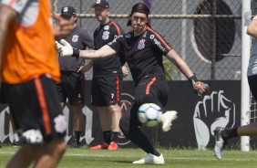 Cssio no treino de hoje no CT Joaquim Grava; foco no duelo contra o Grmio