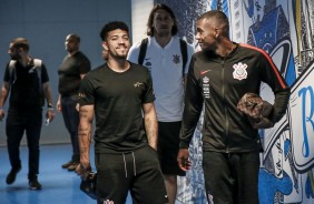 Douglas, Cássio e Marllon chegam a Arena do Grêmio para último jogo do time no ano
