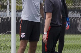 Pedro Henrique no último treino do Corinthians no ano de 2018