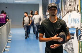 Thiaguinho no vestirio antes do jogo contra o Grmio, pelo Brasileiro