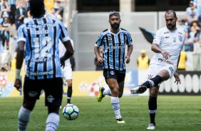 O meia Danilo durante o jogo contra o Grmio; o ltimo dele como jogador corinthiano