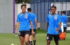 Mateus Vital e Pedrinho no primeiro treino da temporada 2019