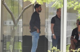 Vilson, novo gerente de futebol, durante reapresentação no CT Joaquim Grava