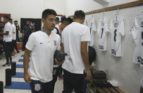 Imagens do vestiário de Corinthians e Capital-TO pela Copa SP de Futebol Jr