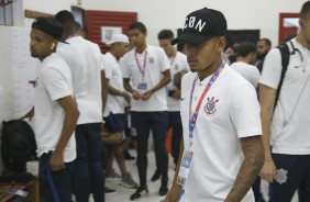 Imagens do vestiário de Corinthians e Capital-TO pela Copa SP de Futebol Jr
