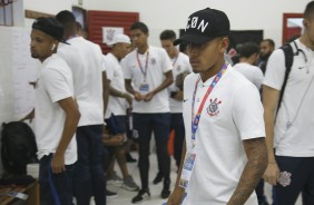 Imagens do vestirio de Corinthians e Capital-TO pela Copa SP de Futebol Jr