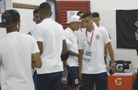 Imagens do vestiário de Corinthians e Capital-TO pela Copa SP de Futebol Jr