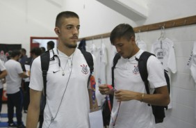 Imagens do vestiário de Corinthians e Capital-TO pela Copa SP de Futebol Jr